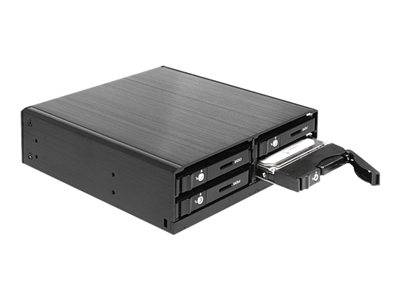 DELOCK Wechselrahmen 4x 2,5 SATA HDD in 5,25 Schacht Multimedia-Technik Festplattenwechselr.