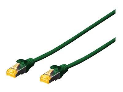 DIGITUS CAT 6A S/FTP Patchkabel, 0,5m, grün Kabel Patchkabel RJ45 Cat.6