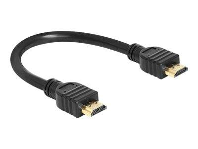 DELOCK HDMI Kabel Ethernet A -> A St/St 0.25m 4K Gold Multimedia-Technik HDMI-Kabel