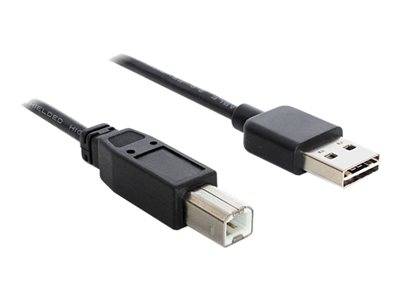 DELOCK Easy USB Kabel A -> B St/St 3.00m schwarz Multimedia-Technik Druckerkabel