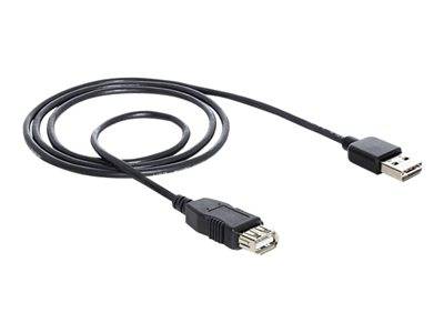 DELOCK USB Verl. A -> A St/Bu 2.00m sw Easy USB Multimedia-Technik USB-Kabel