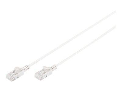 DIGITUS CAT 6 U/UTP Slim Patchkabel, 1m, grau Kabel Patchkabel RJ45 Cat.6