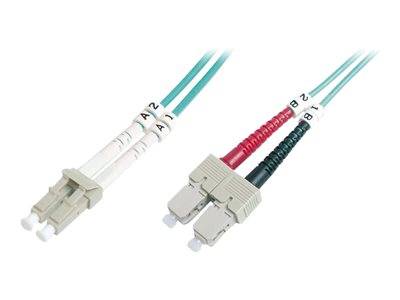 DIGITUS LWL Patchkabel LC -> SC 5.00m Multimode Duplex OM4 Multimedia-Technik Lichtwellenleiterkab