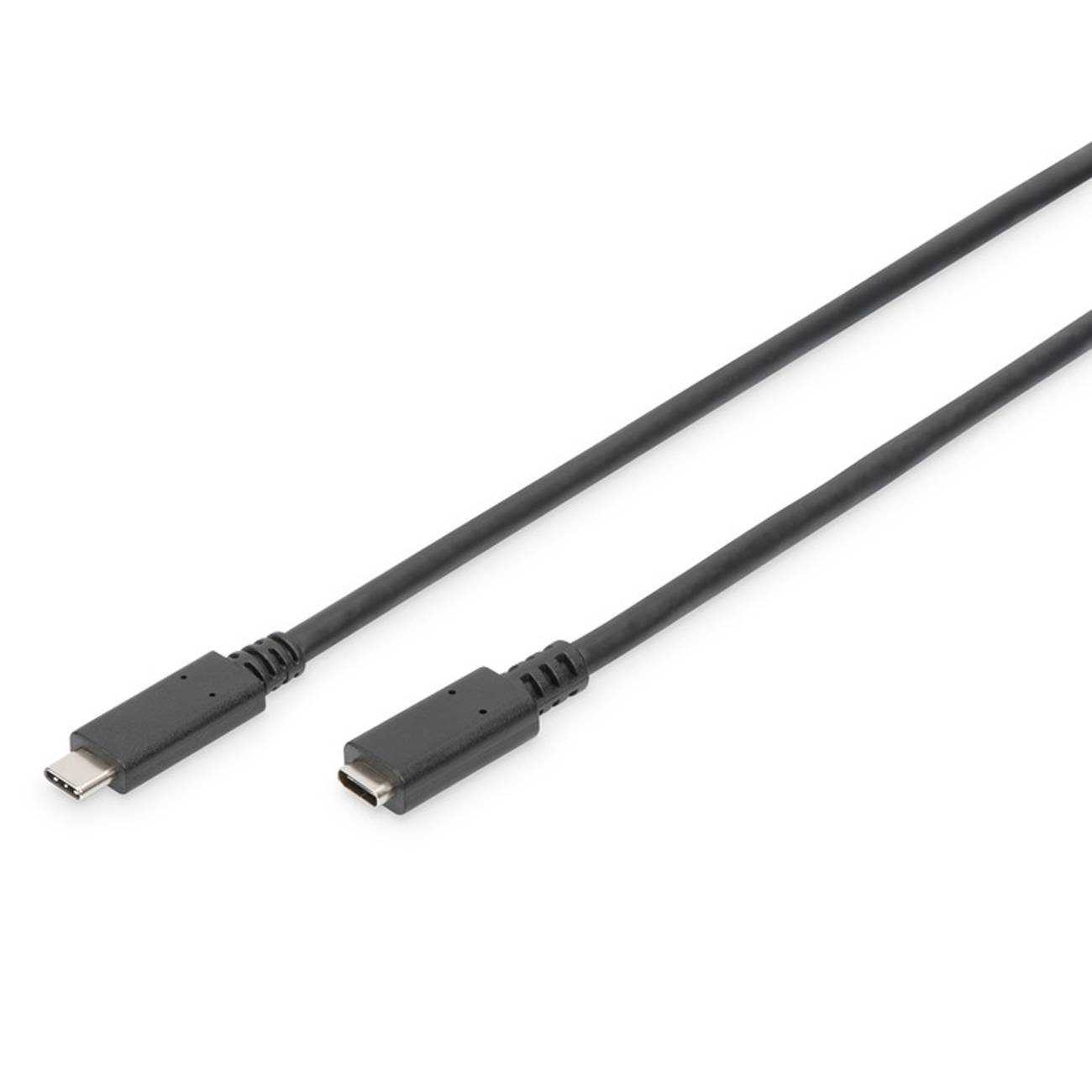 DIGITUS USB 2.0 Verlängerungskabel Typ C -C St/Bu 1.5m, sw Multimedia-Technik USB-Kabel