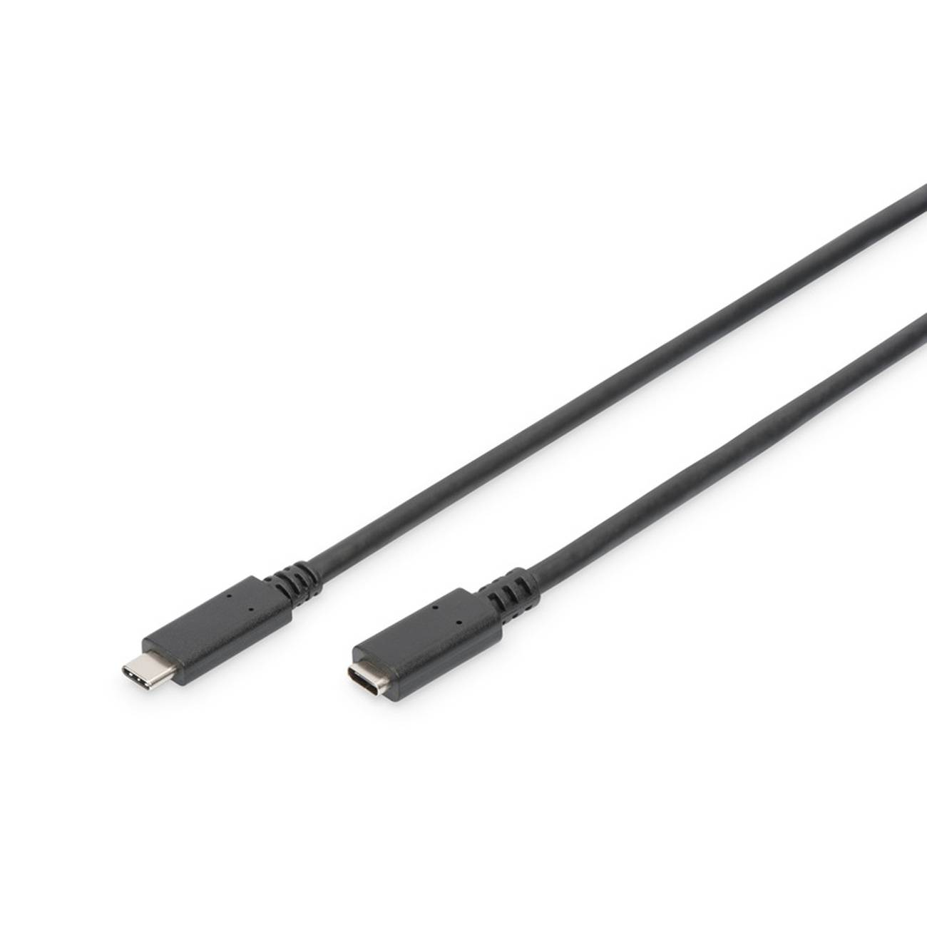 DIGITUS USB 2.0 Verlängerungskabel Typ C -C St/Bu 2.0m, sw Multimedia-Technik USB-Kabel