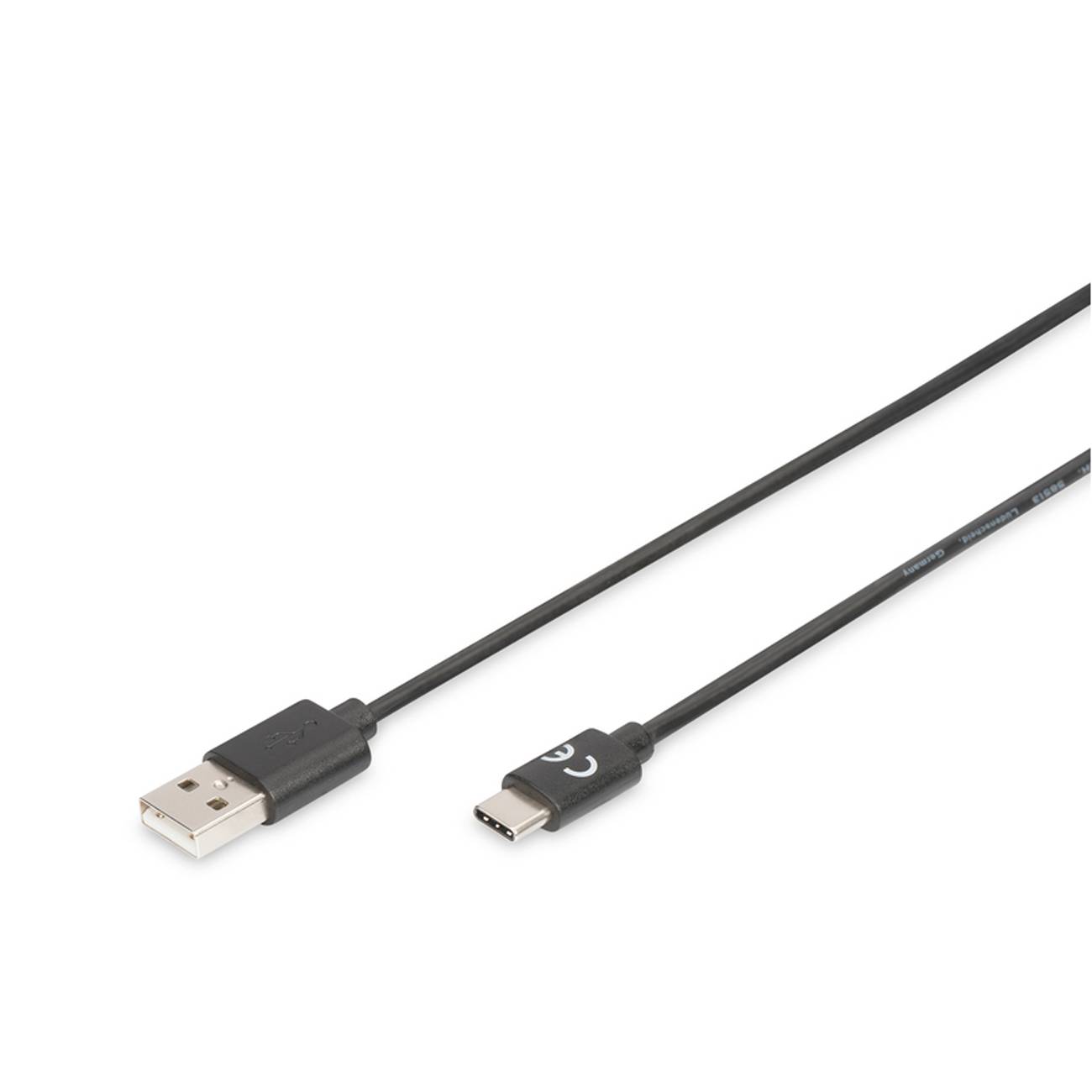 DIGITUS USB 2.0 Verbindungskabel Typ C -A St/St 1,8m, sw Multimedia-Technik USB-Kabel