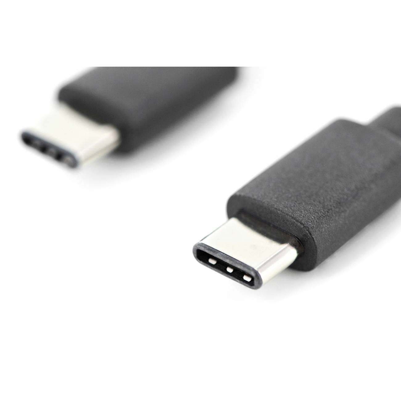 DIGITUS USB 2.0 Anschlusskabel Typ C -C M/M 3.0m, sw Multimedia-Technik USB-Kabel