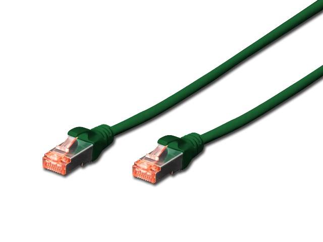 DIGITUS Patchkabel Cat6 S/FTP 2xRJ45 3.0m grün Hebelschutz Multimedia-Technik Kabel