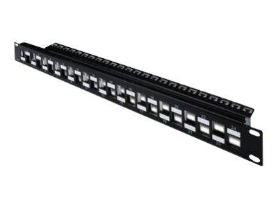 DIGITUS Patchpanel 1HE 24-Port modular geschirmt schwarz Multimedia-Technik