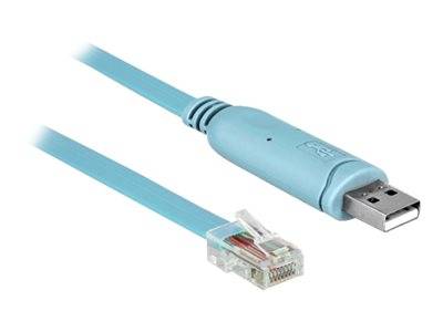 DELOCK Adapter USB2.0/A St > Seriell RS232 RJ45 St 3.0m blau / Konverter USB
