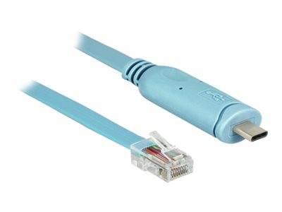 DELOCK Adapter USB2.0/C St > Seriell RS232 RJ45 St 3.0m blau Multimedia-Technik