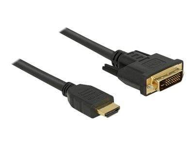 DELOCK Kabel HDMI > DVI 24+1 bidirektional 5.00m schwarz Multimedia-Technik HDMI-Kabel