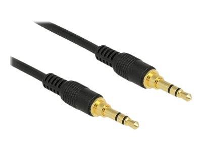 DELOCK Klinkenkabel 3.5mm 3Pin St > St 1.0m schwarz Multimedia-Technik Audiokabel
