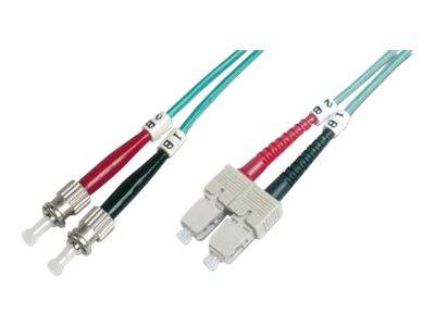 DIGITUS LWL Patchkabel ST -> SC 1.00m Multimode Duplex OM3 Multimedia-Technik Lichtwellenleiterkab