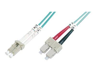 DIGITUS LWL Patchkabel LC -> SC 1.00m Multimode Duplex OM4 Multimedia-Technik Lichtwellenleiterkab