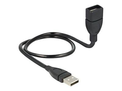 DELOCK USB Verl.A -> A St/Bu 0.50m ShapeCable sw Multimedia-Technik USB-Kabel