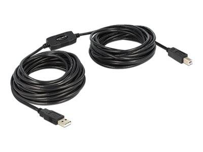 DELOCK USB Kabel A -> B St/St 11.00m aktiv sw Multimedia-Technik USB-Kabel