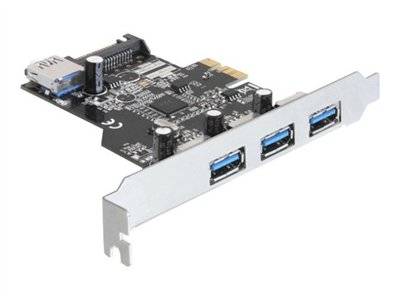 DELOCK PCI Expr Card 3x USB3.0 ext + 1x int +LowProfi Multimedia-Technik PCI Express Karten
