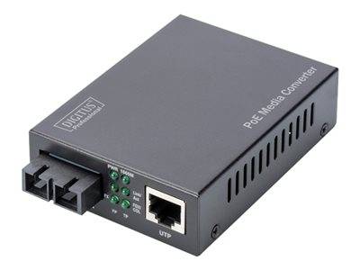 DIGITUS Konverter Gigabit PoE Multim. Media RJ45/SC MM PSE Multimedia-Technik
