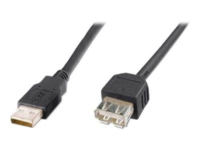 DIGITUS USB 2.0 Verlängerungskabel Typ A -A St/Bu 3.0m, sw Multimedia-Technik USB-Kabel
