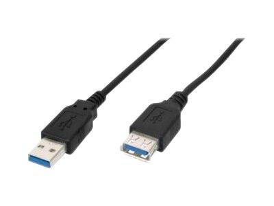 DIGITUS USB 3.0 Verlängerungskabel Typ A -A St/Bu 1.8m, sw Multimedia-Technik USB-Kabel