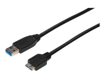DIGITUS USB 3.0 Anschlusskabel Typ A -mikro B St/St 1.0m, sw Multimedia-Technik USB-Kabel