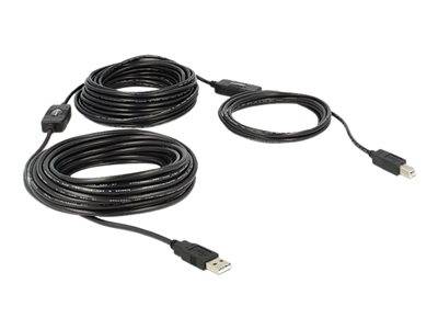 DELOCK USB Kabel A -> B St/St 20.00m aktiv sw Multimedia-Technik USB-Kabel