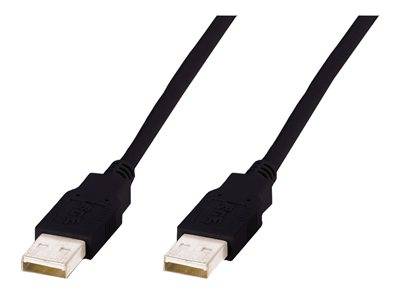 DIGITUS USB 2.0 Anschlusskabel Typ A -A St/St 1.0m, sw Multimedia-Technik USB-Kabel