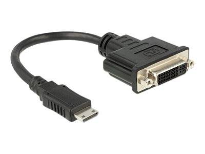 DELOCK HDMI Adapter mini C -> DVI(24+1) St/Bu schwarz Multimedia-Technik HDMI-Adapter