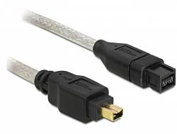 DELOCK FireWire-Kabel FW400 4Pin -> FW800 9Pin St/St 1.00m Multimedia-Technik Firewire-Kabel