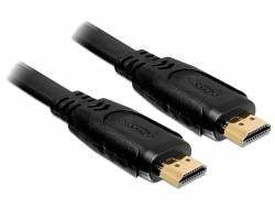 DELOCK HDMI Flachkabel Ethernet A -> A St/St 1.00m 4K Multimedia-Technik HDMI-Kabel