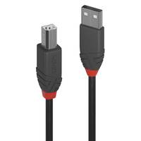 Lindy 36670 USB Kabel USB 2.0 0,2 m USB A USB B Schwarz, Grau Multimedia-Technik USB-Kabel