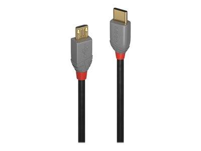 LINDY USB 2.0 Kabel Typ C/Micro-B Anthra Line M/M 2m Multimedia-Technik USB-Kabel