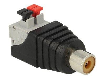 DELOCK Adapter Terminalblock 2Pin -> Cinch Buchse Drucktaste Multimedia-Technik