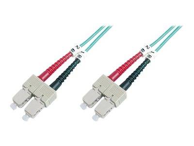 DIGITUS LWL Patchkabel SC -> SC 2.00m Multimode Duplex OM3 Multimedia-Technik Lichtwellenleiterkab