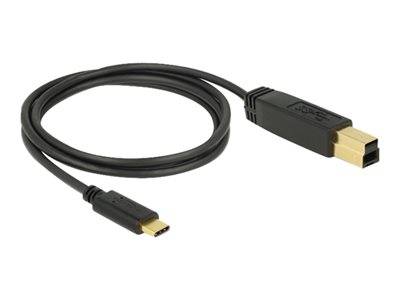 DELOCK Kabel USB 3.1 Gen2 C > B 1.0m schwarz Multimedia-Technik