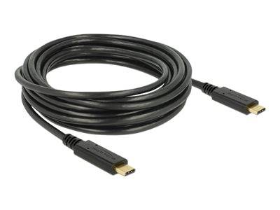 DELOCK Kabel USB 2.0 C > C 4.0m 3A schwarz Multimedia-Technik