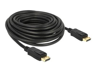 DELOCK Kabel DP 1.2 -> DP St/St 10.0m schwarz 4K 60Hz Multimedia-Technik Displayport-Kabel