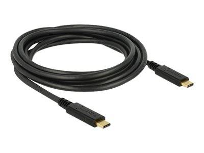 DELOCK Kabel USB C > C E-Marker 5A 3.0m schwarz Multimedia-Technik