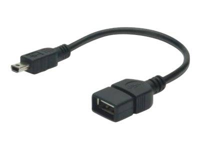 DIGITUS USB 2.0 Adapter OTG, Typ Mini B - A St/Bu 0,2m / Konverter USB