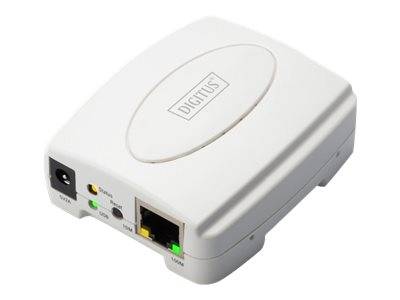 DIGITUS Printserver Fast Ethernet, 1-Port USB2.0 Multimedia-Technik