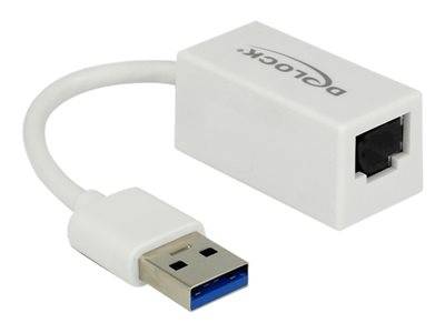 DELOCK Adapter SuperSpeed USB-A St > Gigabit LAN komp. Weiß Multimedia-Technik