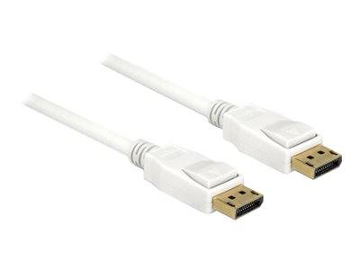 DELOCK Kabel DP 1.2 -> DP St/St 1.5m weiß 4K 60Hz Multimedia-Technik Displayport-Kabel