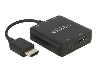 DELOCK HDMI Audio Extraktor 4k 60Hz kompakt Multimedia-Technik HDMI-Adapter