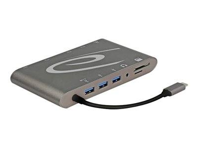 DELOCK Dockingstation USB3.1 Type-C 4K 30Hz dunkelgrau Multimedia-Technik