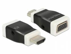 DELOCK HDMI Adapter A -> D-Sub15 St/Bu screwless +Audio Multimedia-Technik HDMI-Adapter