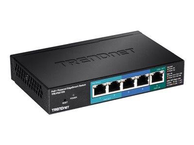 TRENDnet Switch 5-Port Gbit EdgeSmart PoE+ 18 W Metall Multimedia-Technik Switche