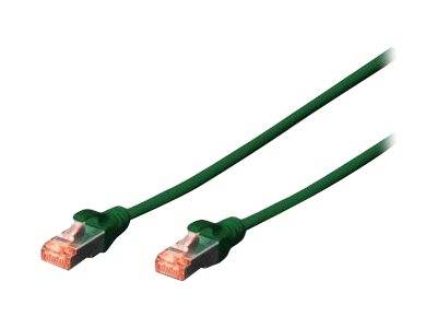 DIGITUS Patchkabel Cat6 S/FTP 2xRJ45 5.0m grün Hebelschutz Polybeutel Kabel RJ45 Cat.6