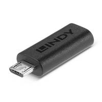 Lindy 41903 Kabeladapter USB Type C USB Micro-B Schwarz Adapter / Konverter USB