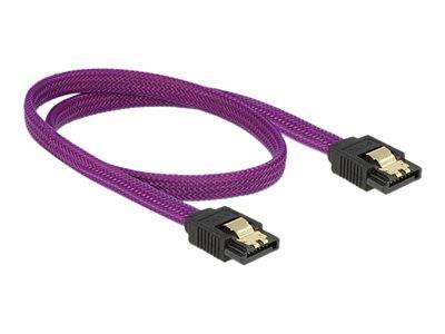 DELOCK SATA-Kabel SATA III -> St/St 0.50m violett Premi Multimedia-Technik Sata-Kabel